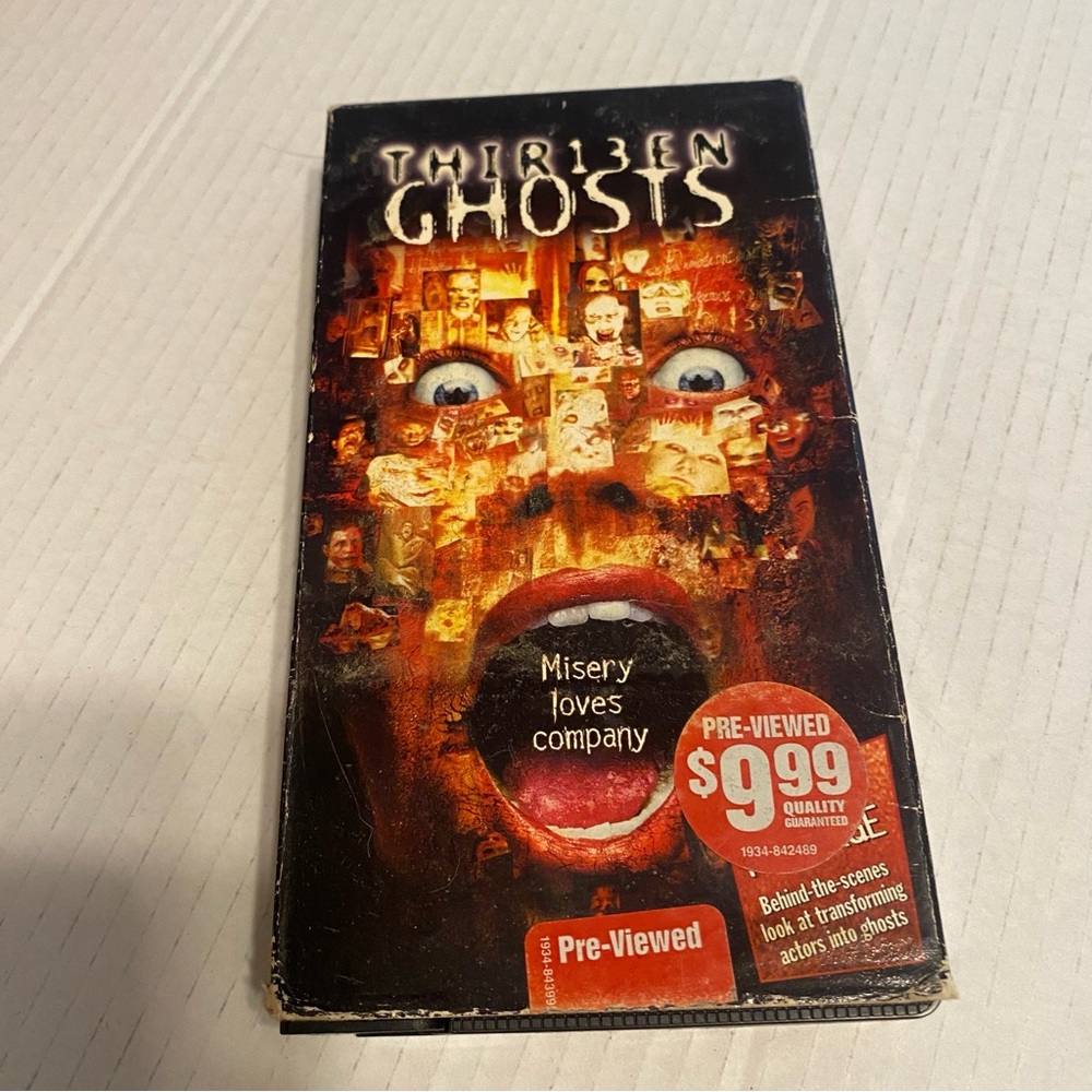 Vintage VHS thirteen ghosts horror movie